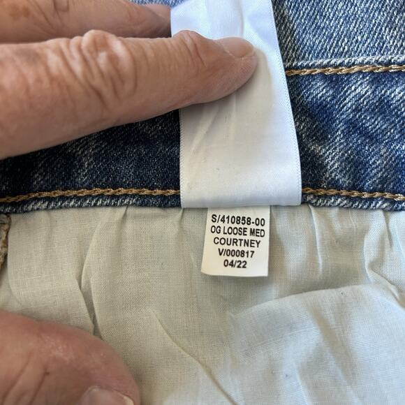 OLD NAVY O.G. Loose Women’s Straight Leg High Rise Blue Denim Jeans Size 12 - Picture 11 of 11